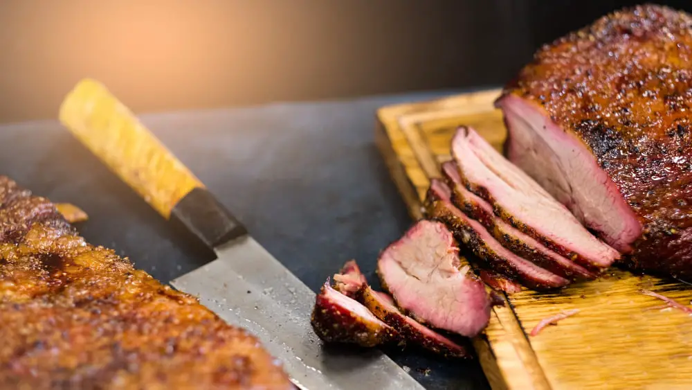 Slicing the Smoked Brisket