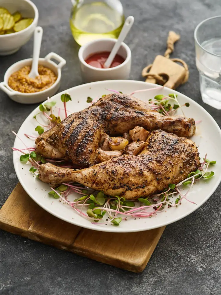 Smoked Chicken Quarters serving