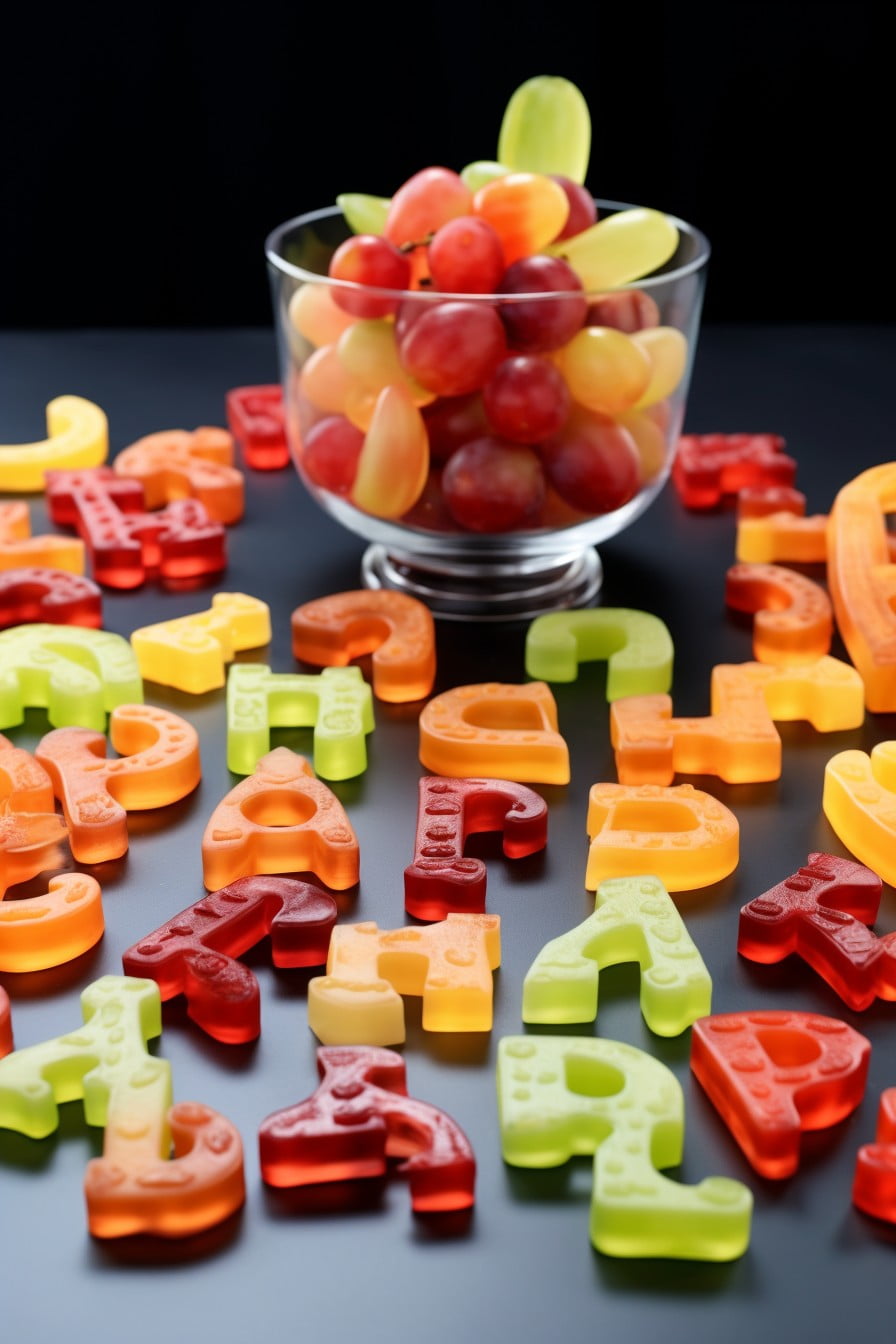 alphabet shaped gummies