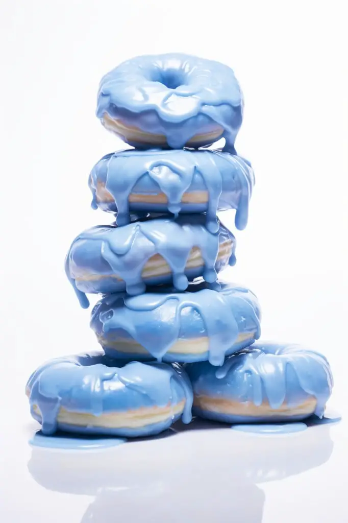 blue glazed donuts