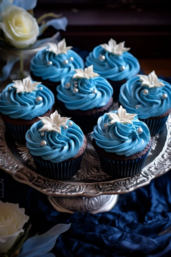 blue velvet cupcakes