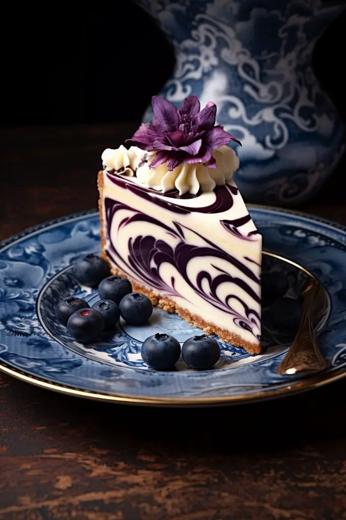 blueberry ripple cheesecake