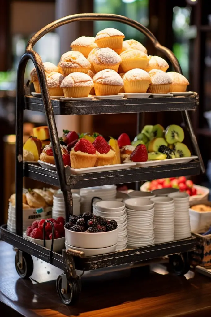 breakfast muffin cart