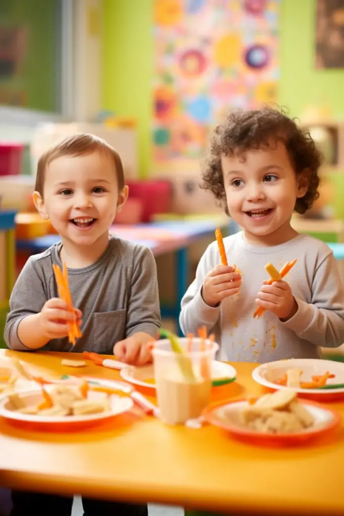 carrot sticks and hummus