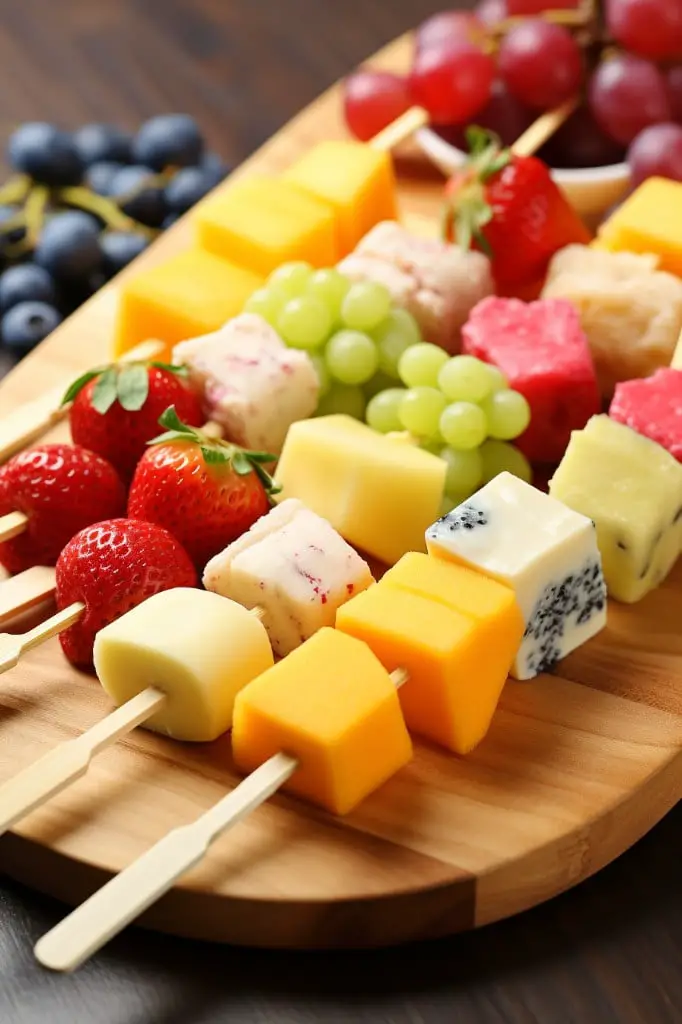 cheese and fruit kabobs