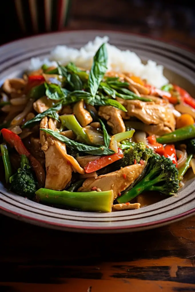 chicken and vegetable stir fry