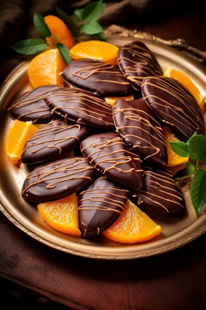 chocolate dipped orange segments