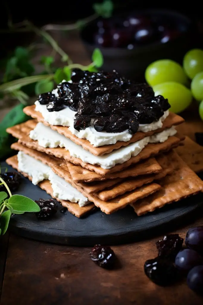 cottage cheese and black olive spread