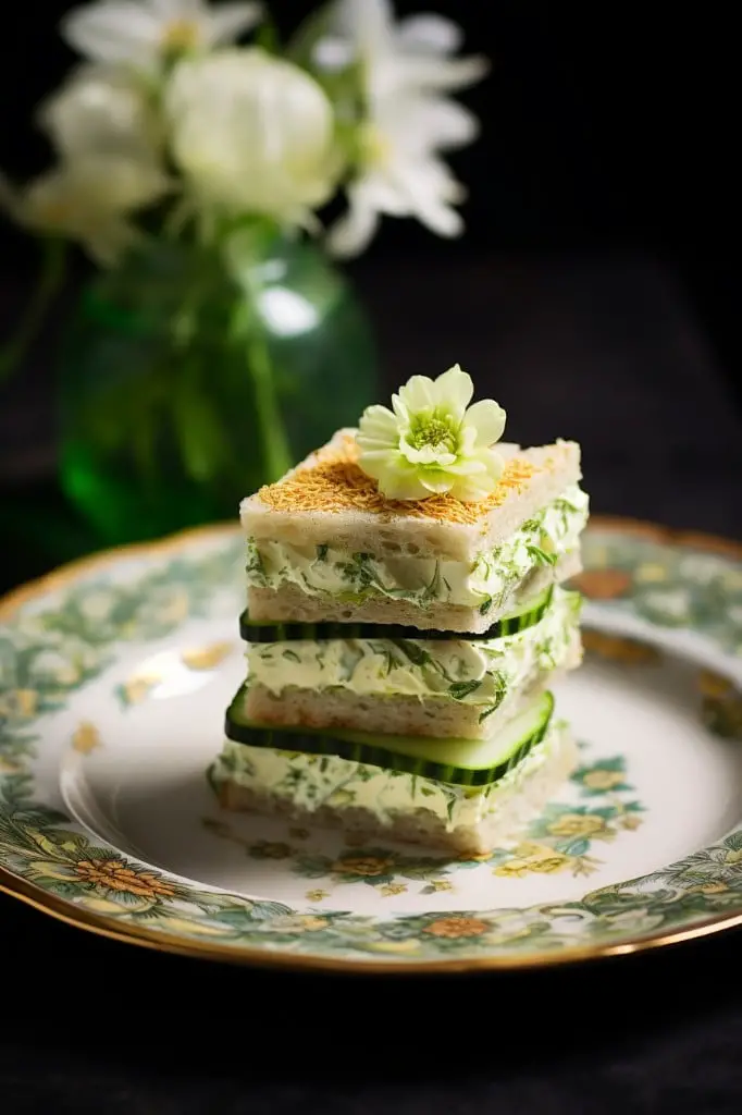 cucumber and cream cheese sandwiches
