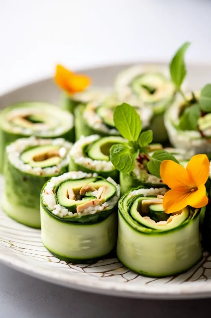 cucumber avocado rolls