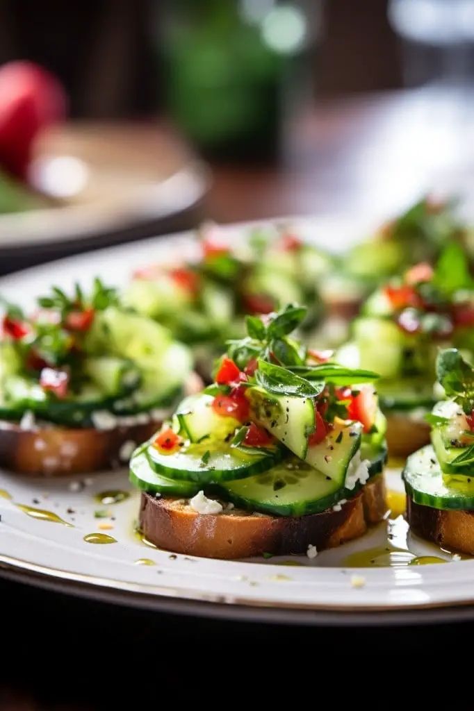 cucumber bruschetta