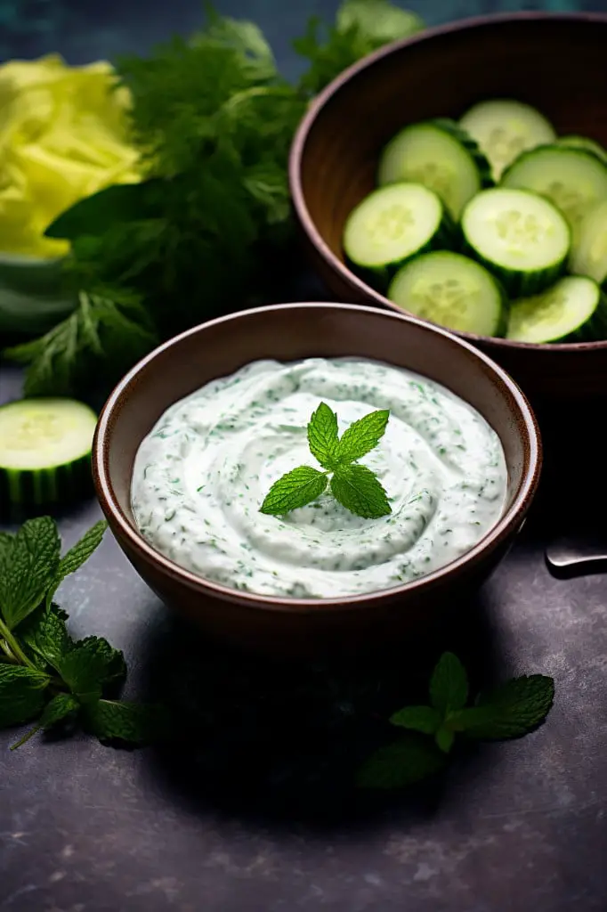 cucumber mint yoghurt dip