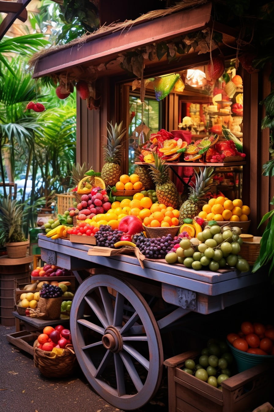 fresh fruit cart