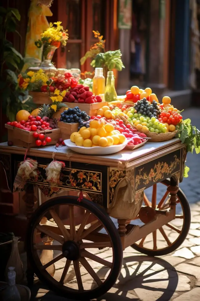 fruit salad cart