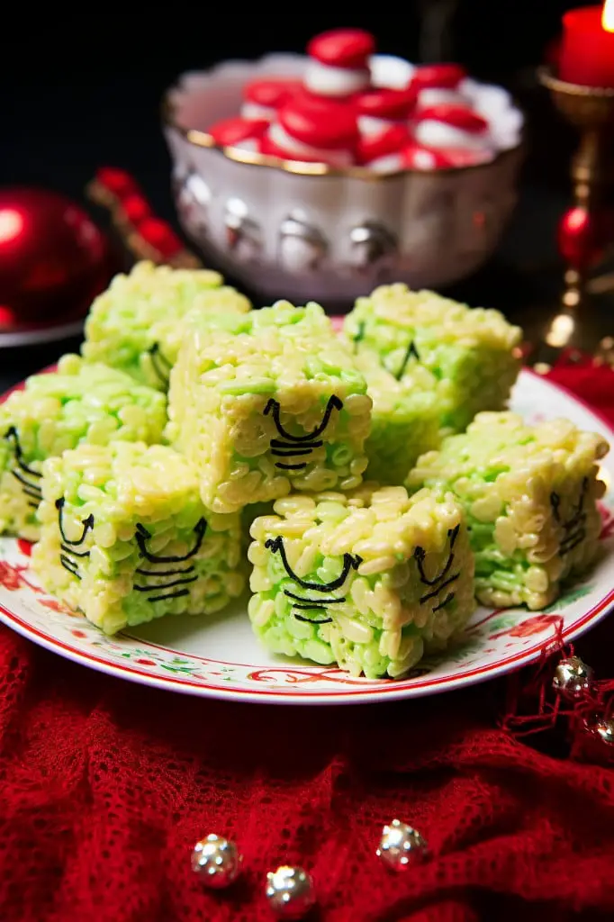 green grinch rice krispie treats