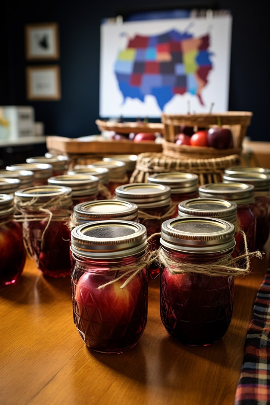 homemade jam jars