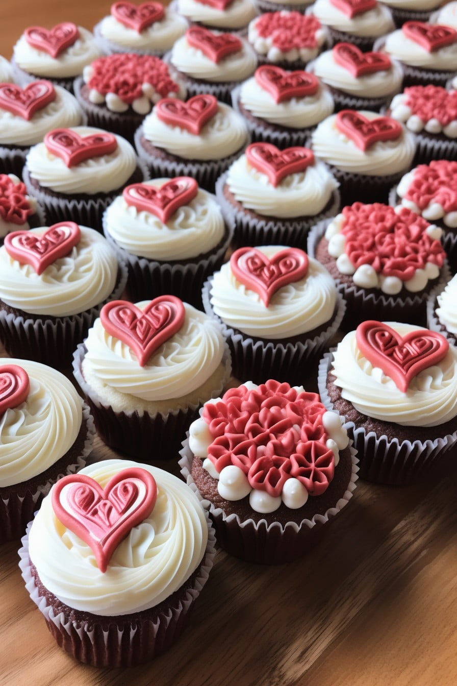 mini cupcakes with iced thank you messages