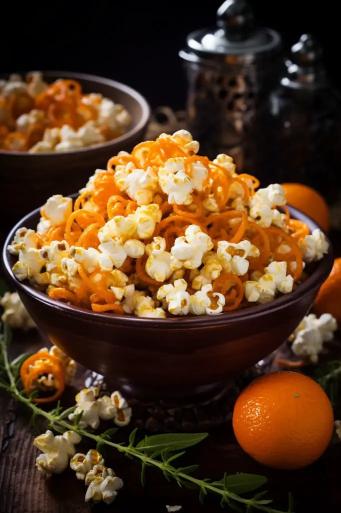 orange drizzled popcorn