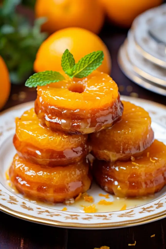 orange glazed donuts