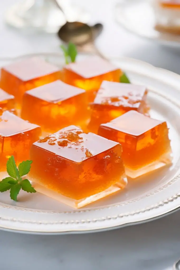 orange jelly squares