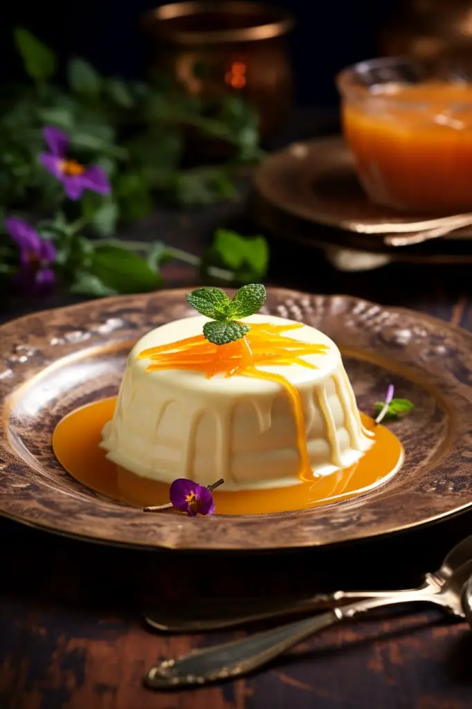 orange vanilla panna cotta