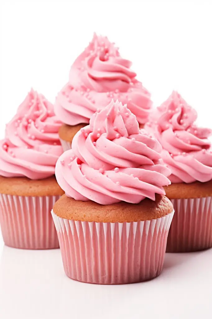 pink frosted cupcakes