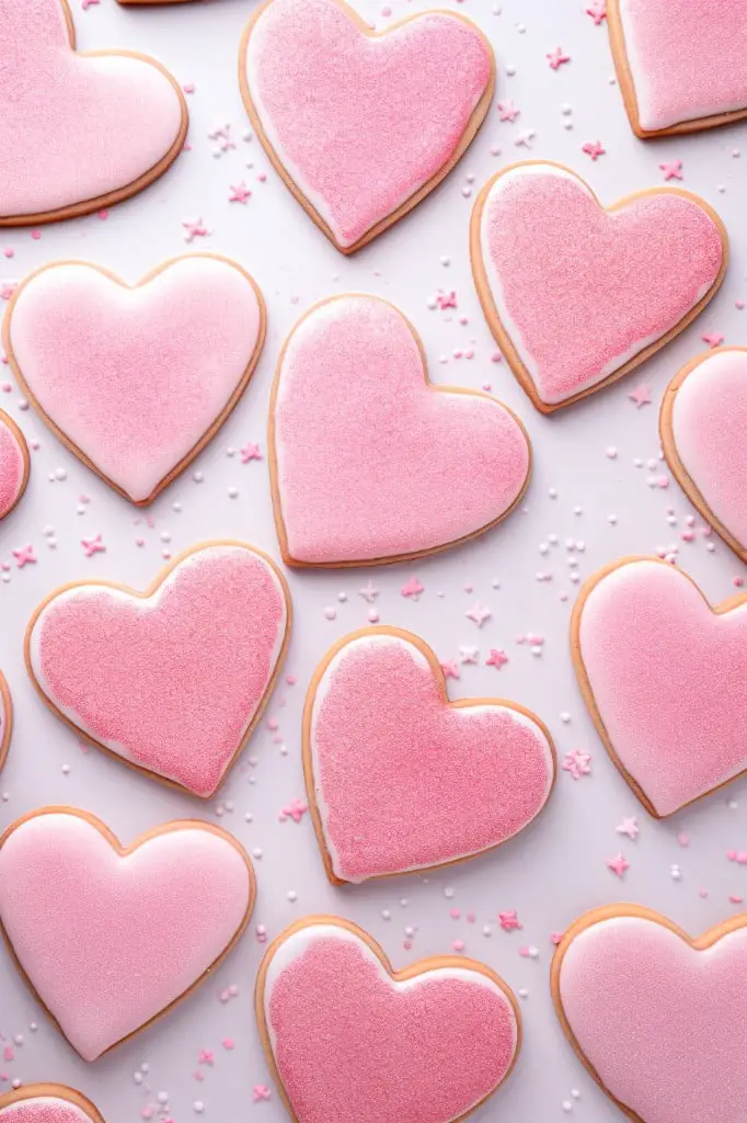 pink frosted sugar cookies