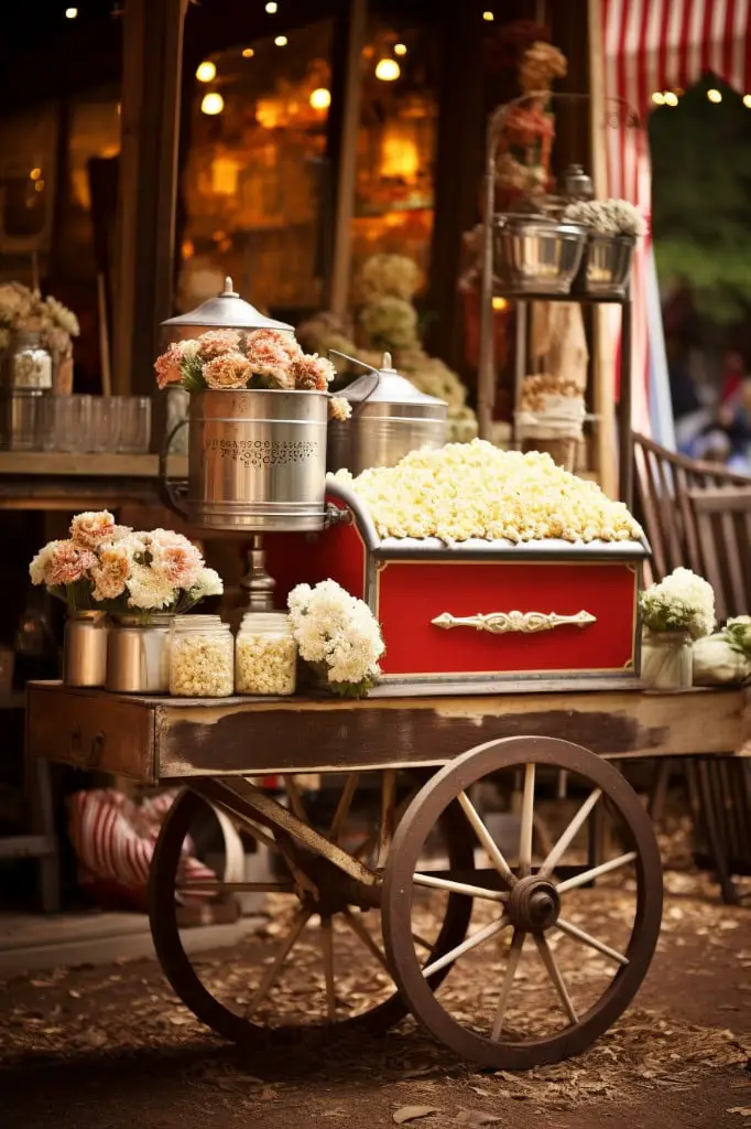 popcorn machine cart