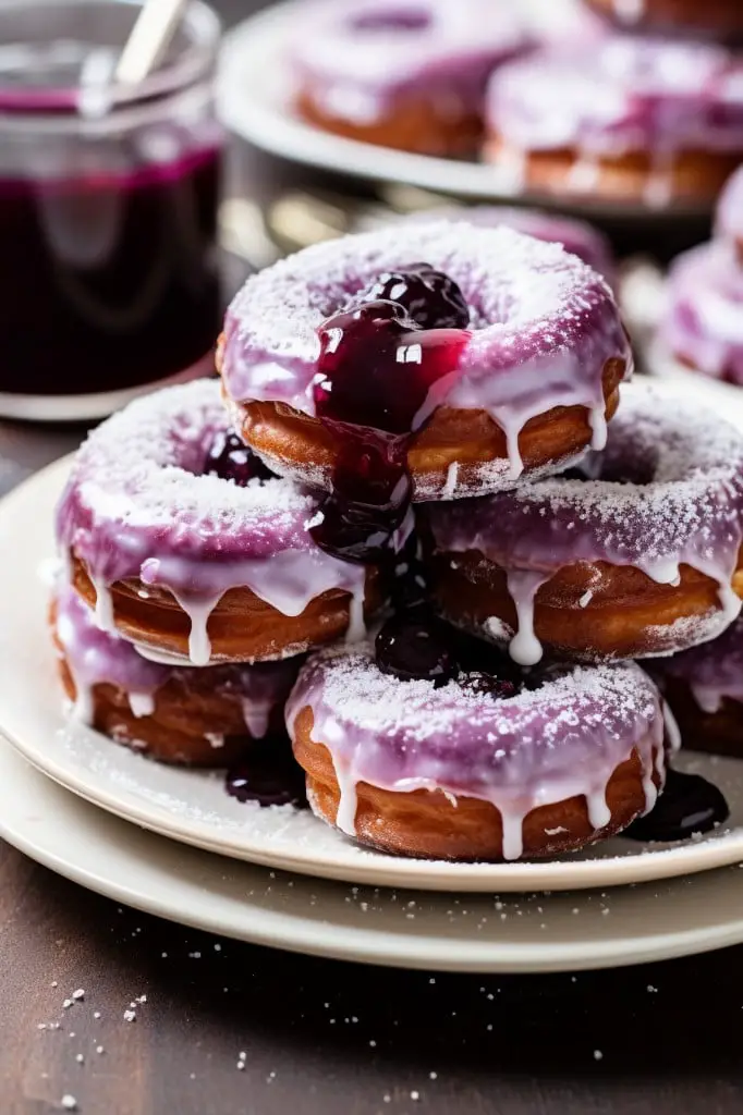 purple grape jelly donuts