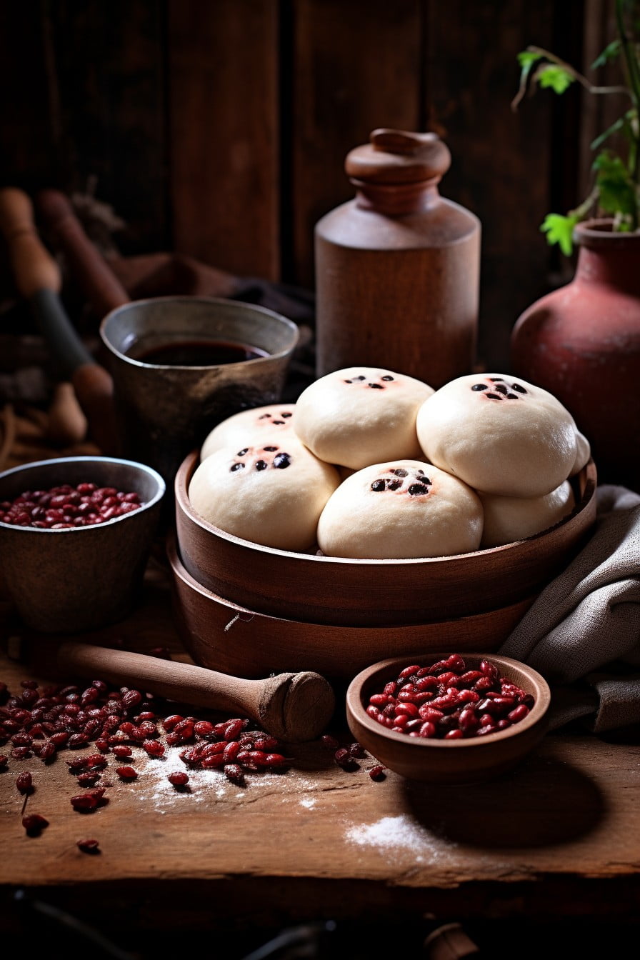 red bean buns