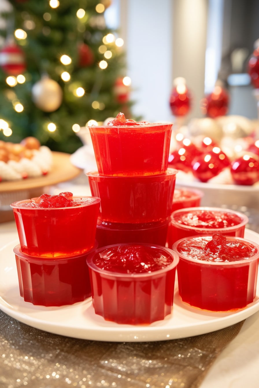 red jello cups
