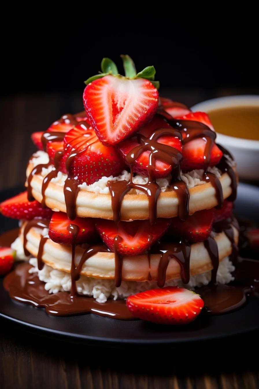 rice cake with nutella and strawberries