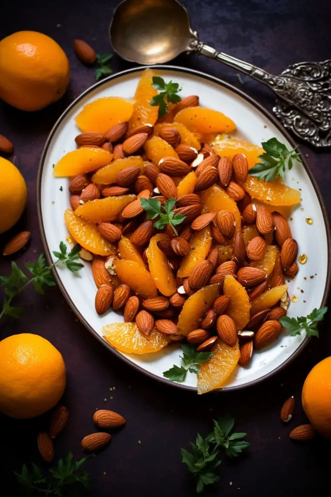roasted almonds with orange zest