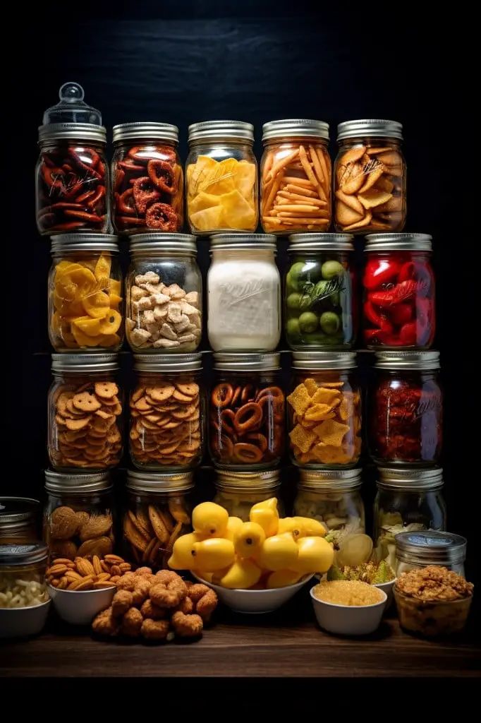 store snacks in mason jars