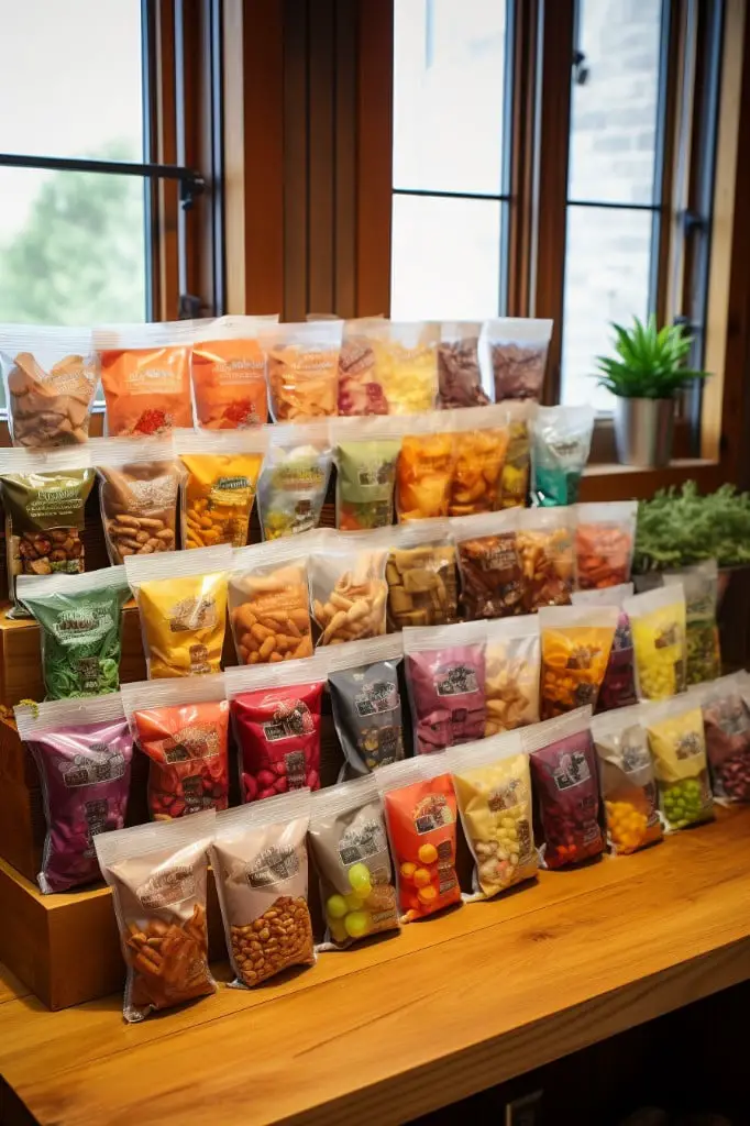 store snacks in sealable storage bags