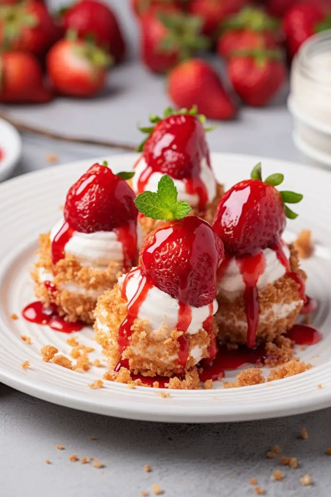 strawberry cheesecake bites