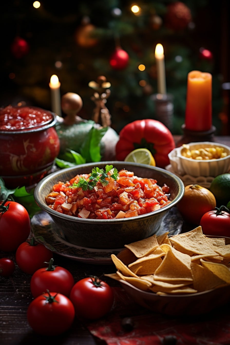 tomato salsa with chips