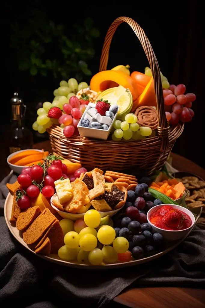 use a fruit basket for fresh snacks