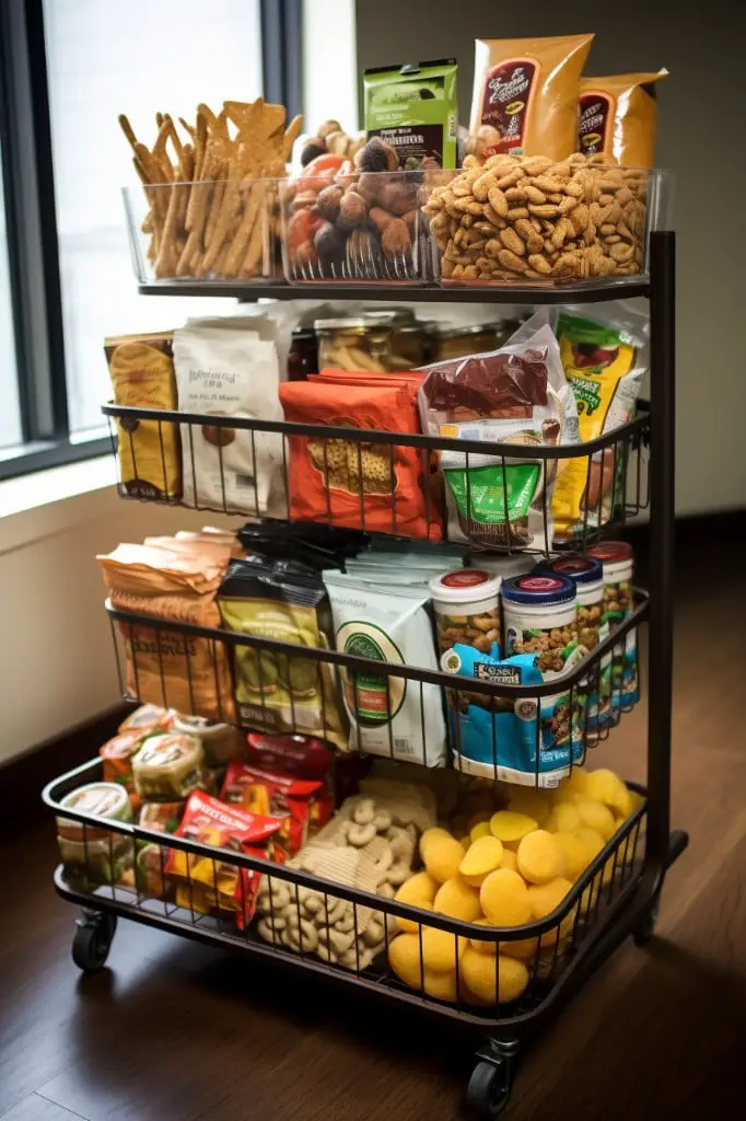 use a rolling storage cart