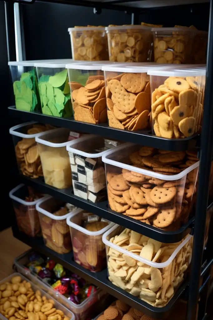 use over the bin storage for large snack items