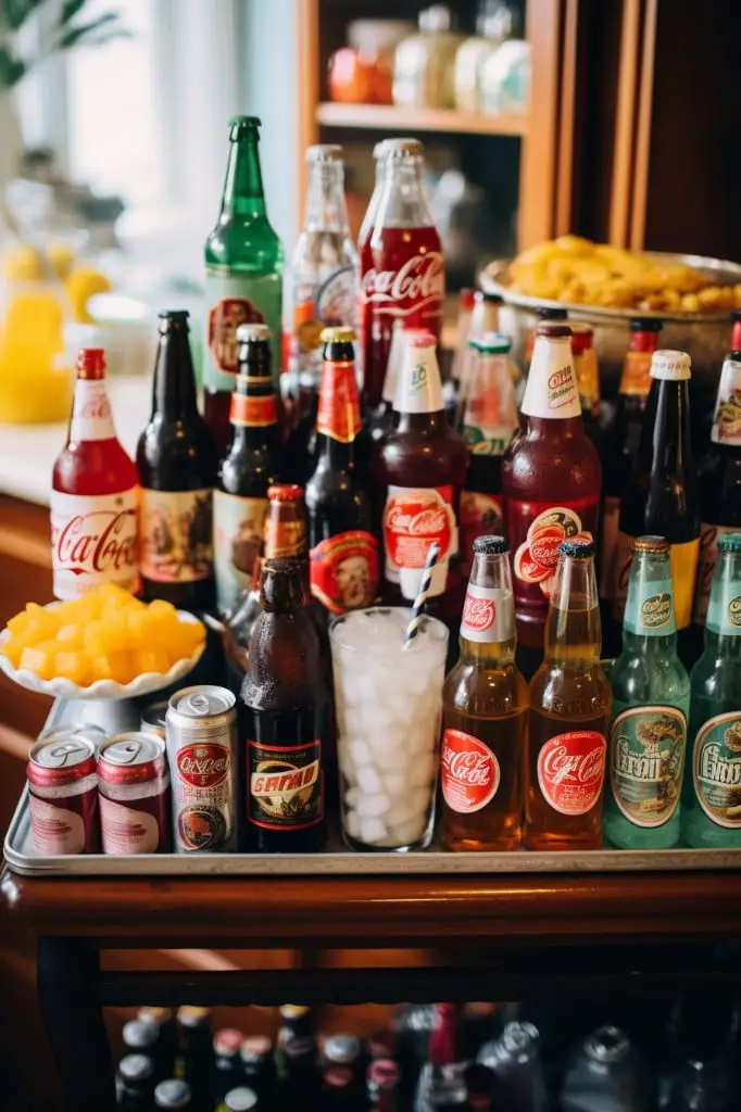 vintage soda bar cart