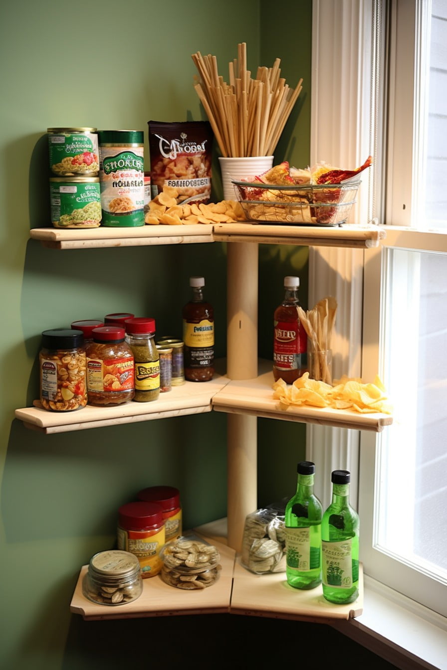 adjustable corner shelves