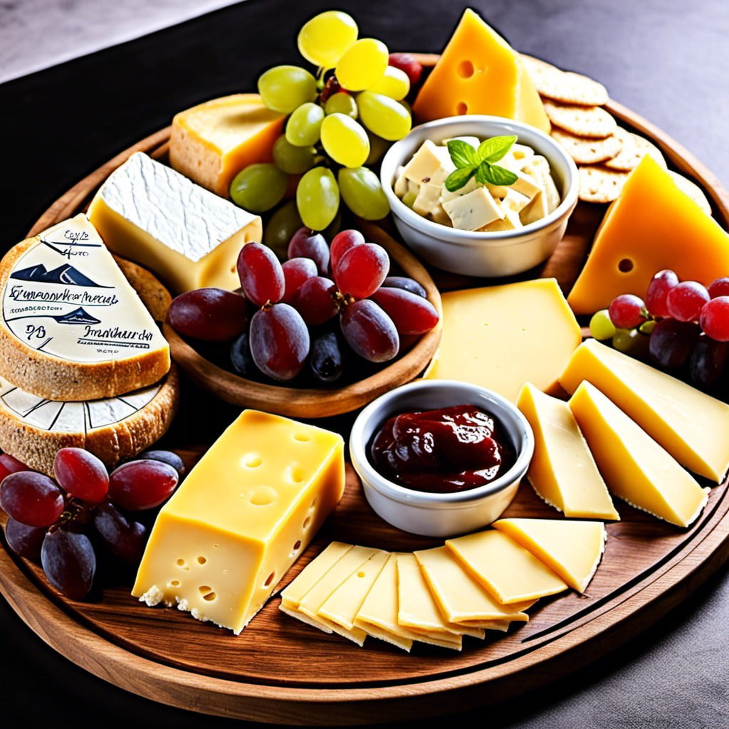 assorted cheese platter