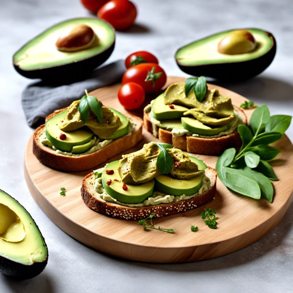 avocado and hummus toast