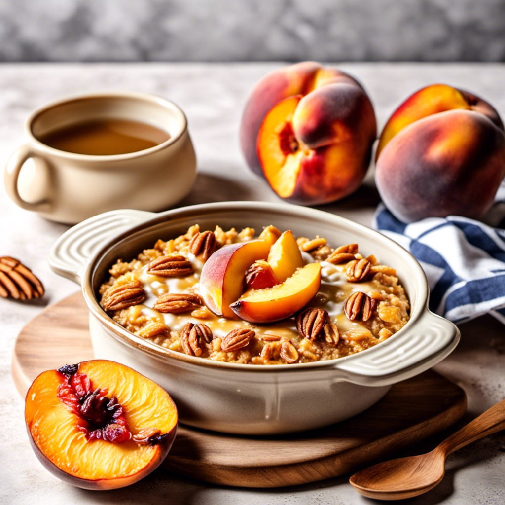 baked peach oatmeal