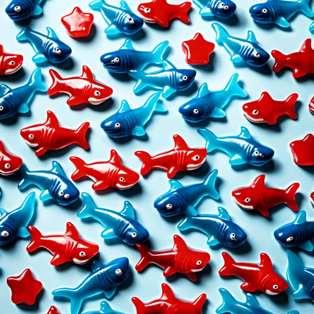 blue gummy shark candy