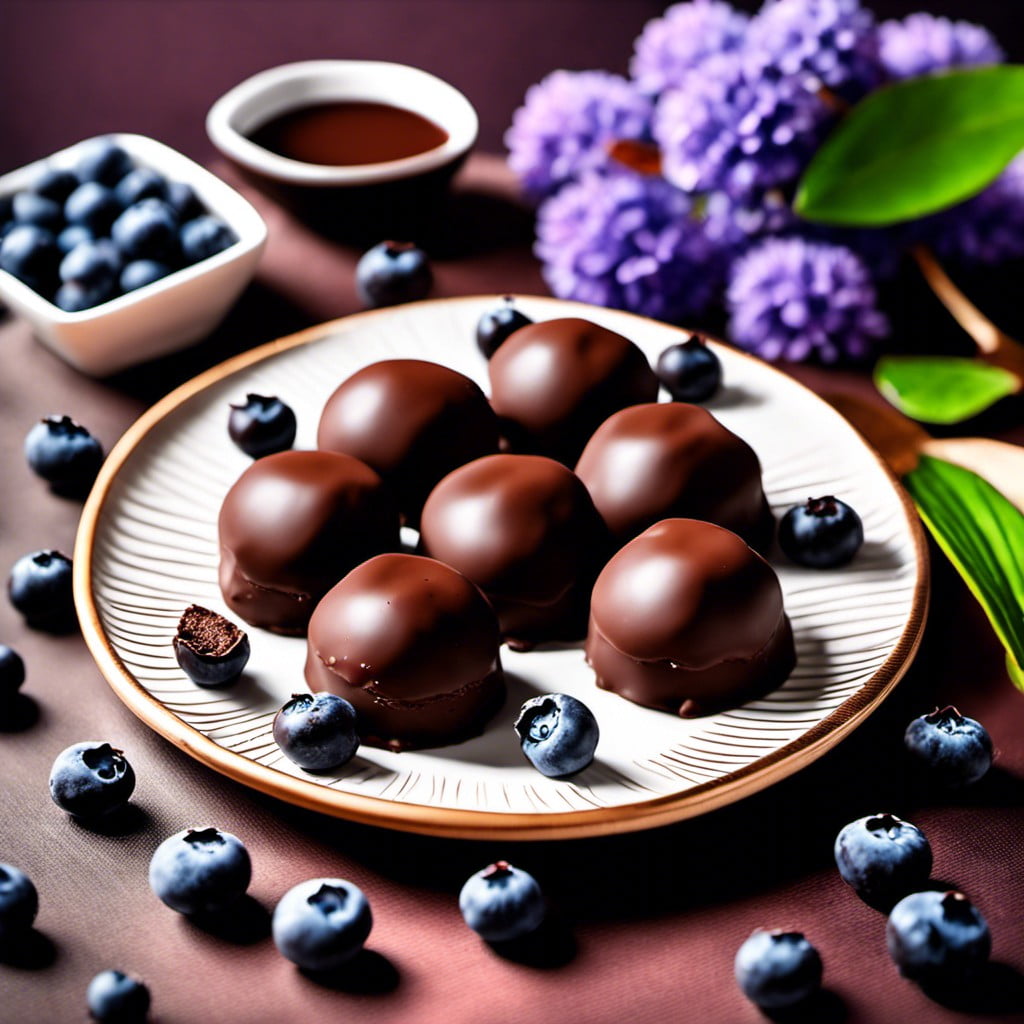 blueberry chocolate truffles