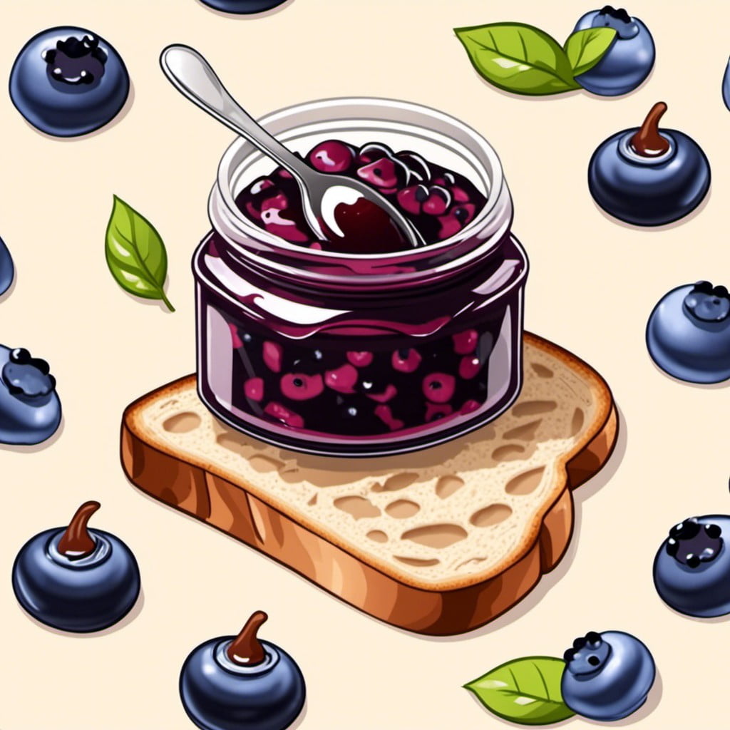 blueberry jam toast