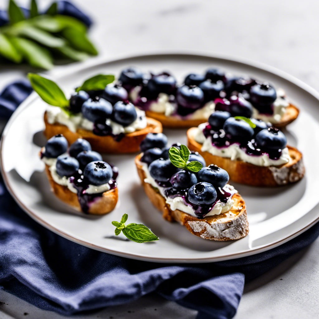 blueberry ricotta crostini