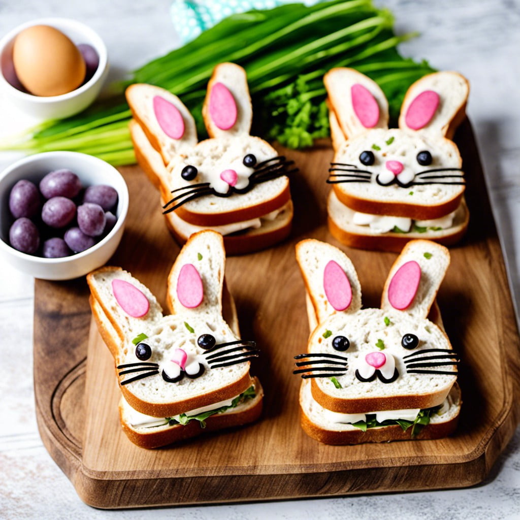 bunny shaped sandwiches